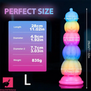 7.87in 11.02in Silicone Halloween Pumpkin Anal Plug Luminous Dildo