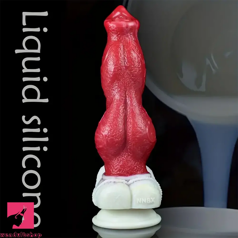 8.66in 9.45in 11.6in Large Dog Knot Silicone Soft Dildo For G-Spot Clit