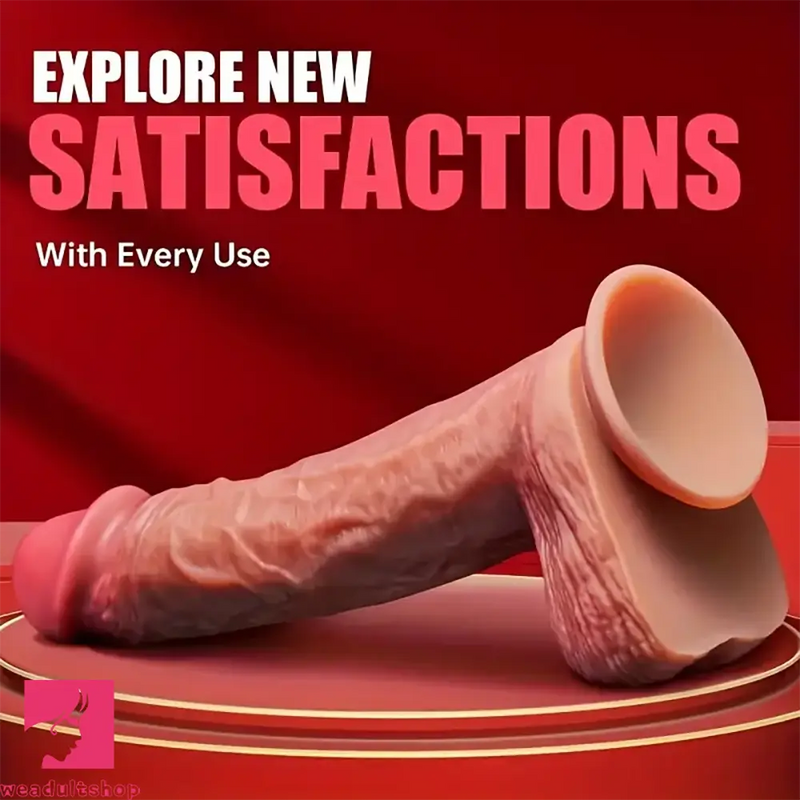 9.05in Soft Vibrating Thrusting Heating Big Lifelike Feeling Dildo