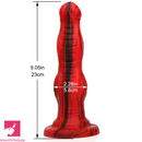 9.05in Silicone Soft Red Black Big Knot Dildo For Prostate Stimulation