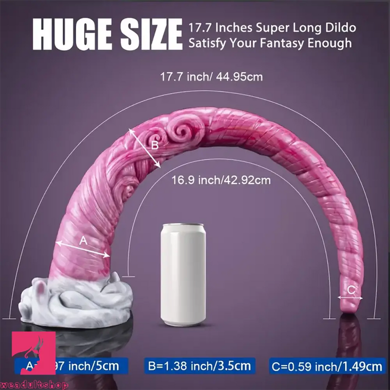 16.9in Unique Horn Elephant Fantasy Big Long Dildo For Suction Cup Play