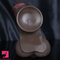 7.67in Silicone Real Female Ebony Soft Dildo With Strong Suction Cup