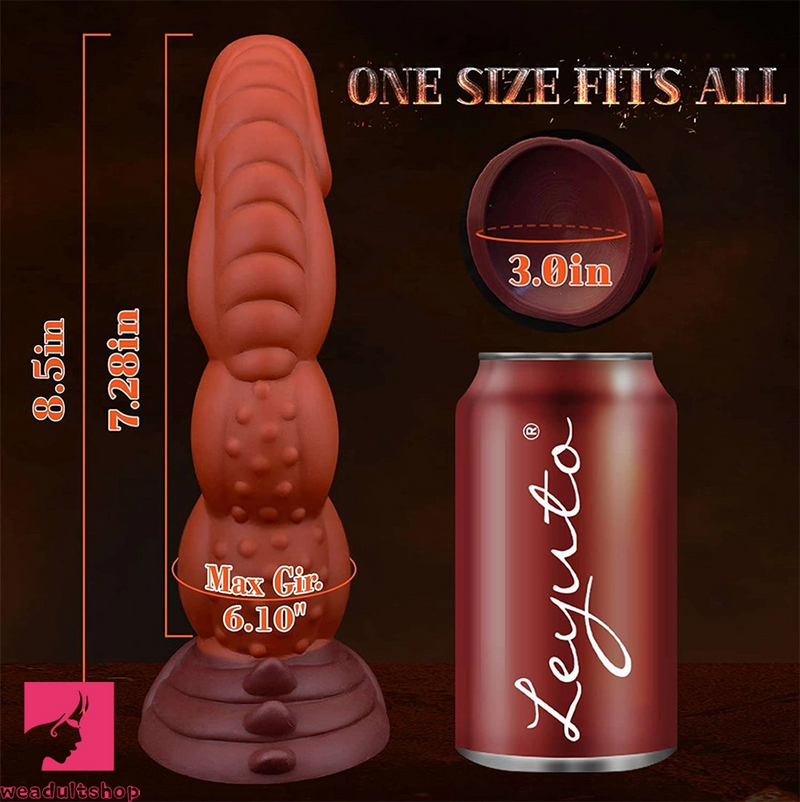 8.5in Monster Prostate Milk Spiked Silicone Soft Cock Fantasy Dildo