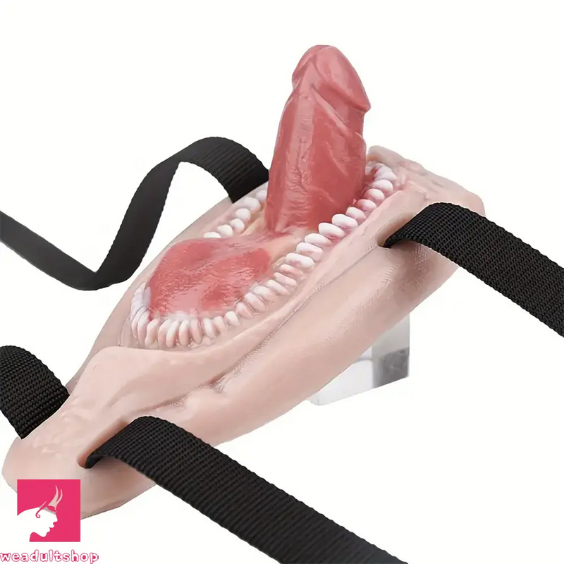 2.59in Super Small Silicone Strap on Wearable Dildo with Teeth