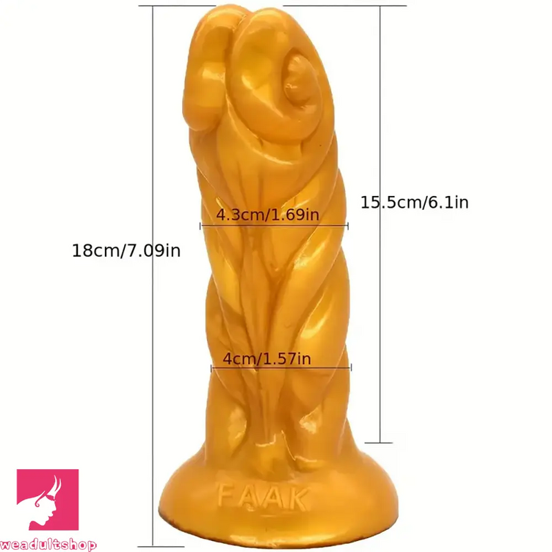 7.09in Sheet Animal Dildo For Adults With Suction Cup Masturbator