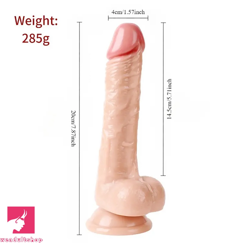 7.87in PVC Real Cock Male Dildo For Adult BDSM Intimacy Sex Toy