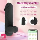 4.13in Vibrating App Controlled Small Automatic Dildo For Adults