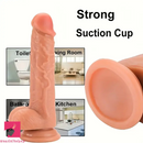 7.69in Lifelike Veins Hands-Free G-Spot Stimulation Dildo Anal Sex