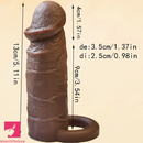 5.11in 6.29in Soft Silicone Small Lifelike Dildo Cock Sleeve Extension