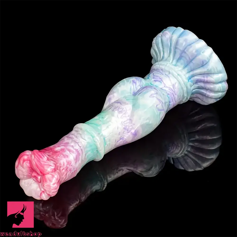 9.96in Soft Silicone Big Knot Petal Horse Dildo For Women Real Sex