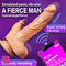 8.11in Vibrating Wireless App Controlled Big Dildo With Licking Tongue