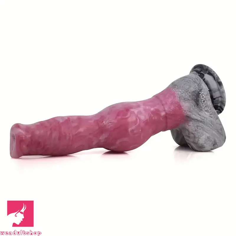 10.82in Liquid Silicone Soft Dog Knot Monster Female Male Dildo