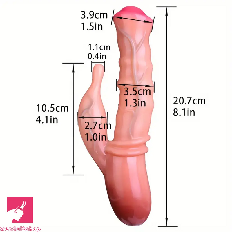 8.15in Double Heads Silicone Soft Fantasy Big Dildo For Prostate