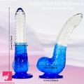 8.27in Soft Silicone Fantasy Gradient Jelly Dildo Masturbator Adult Toy