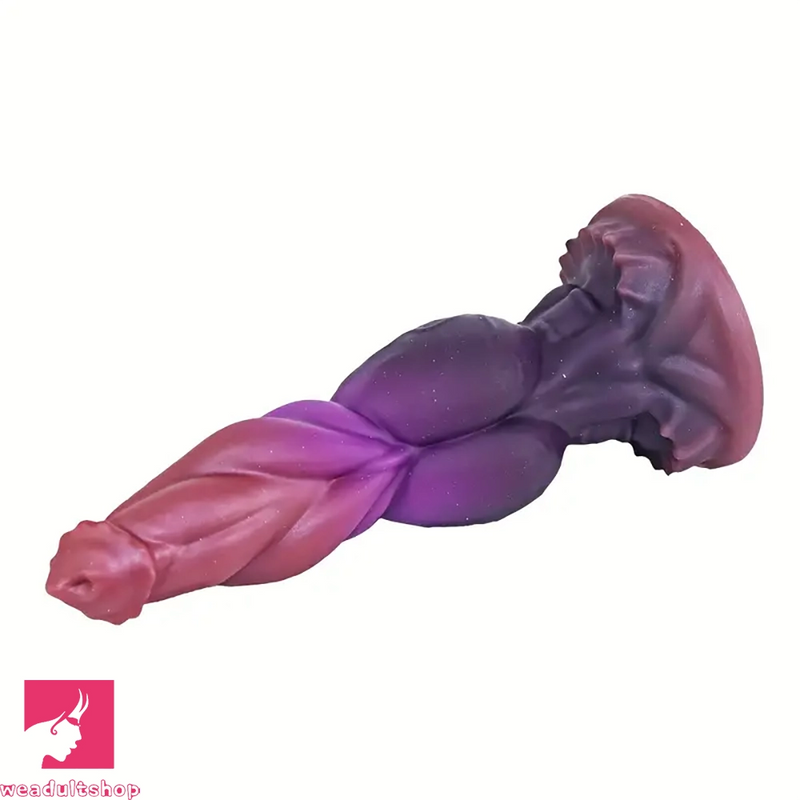 9.25in Fantasy Animal Shaped Knot Monster Silicone Cock Dog Dildo