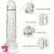 7.5in Clear Realistic Suction Cup Anal Dildo For G-spot Prostate Sex