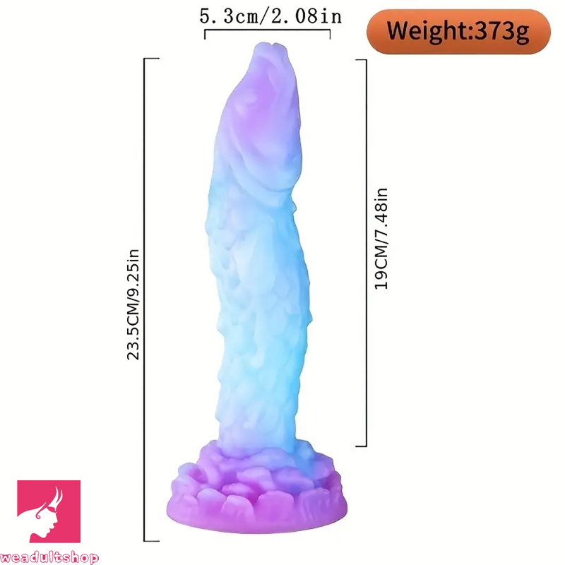 9.25in Fish Women Glowing Soft Silicone Dildo With Suction Cup