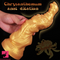 7.75in Monster Golden Dragon Fantasy Dildo For Women Sex Toy