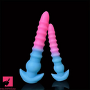 10.03in 12.2in Colorful Luminous Silicone Anal Plug Large Flexible Dildo