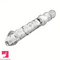 11.81in Glass Clear Big Double Headed Spiked Dildo With Butt Beads