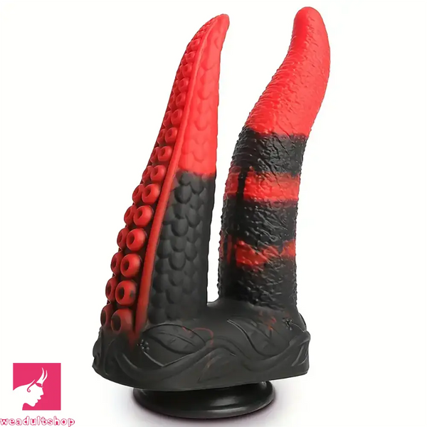 9.8in Dual Heads Monster Big Soft Silicone Dildo For Couples Orgasm