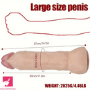 11.8in Large Size Thick Glans Real Penis Strong Suction Cup Real Dildo