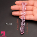 3.74in Threaded Glass Small Dildo G-spot Stimulator For Anal Orgasm