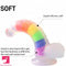 8.46in Silicone Rainbow Soft Realistic Big Crystal Clear Jelly Pleasure Dildo