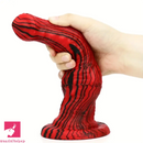 9.05in Silicone Soft Red Black Big Knot Dildo For Prostate Stimulation