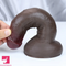 8.26in 8.46in 9.05in Realistic Skin-Feel Big Ebony Flexible Silicone Dildo