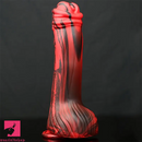 9.96in Big Horse Silicone Realistic Red Black Dildo For Anal Cock Toy