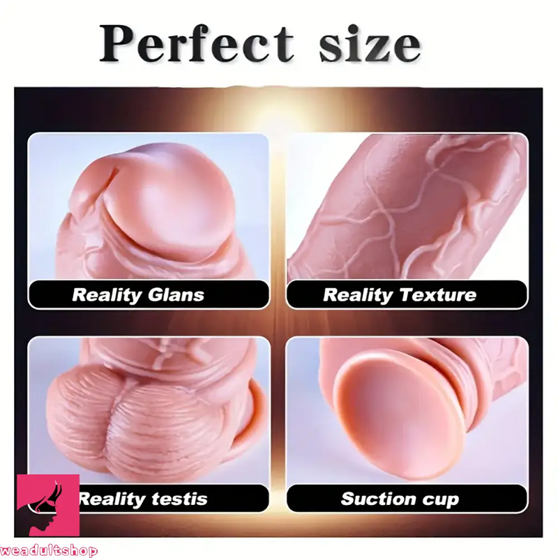 6.5in 8.3in Real Silicone Soft Thick Fat Men Massage Big Dildo With Veins