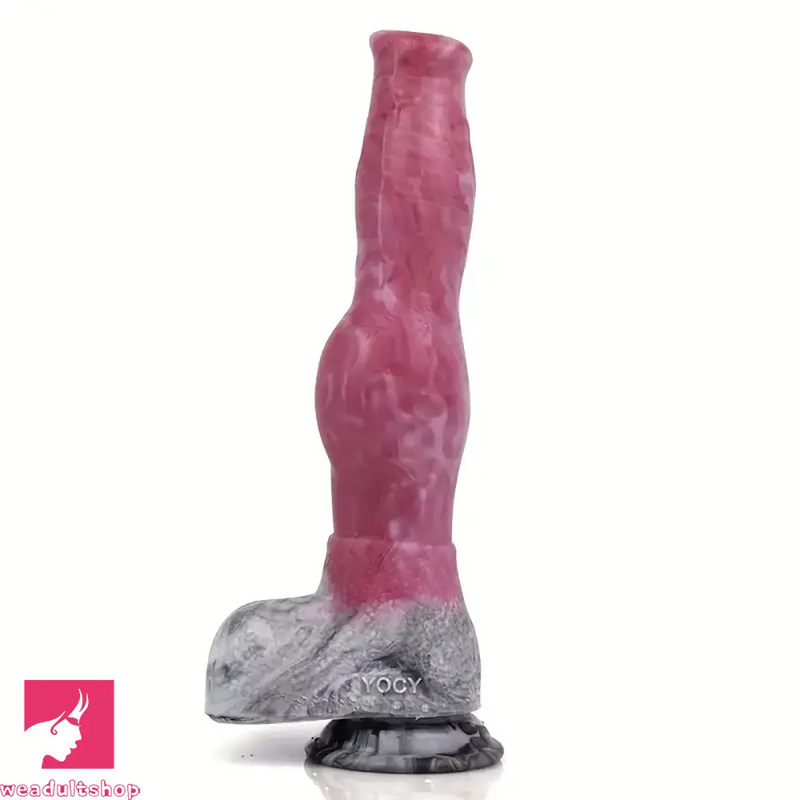 10.82in Liquid Silicone Soft Dog Knot Monster Female Male Dildo