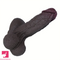 7.08in 8.66in Realistic Thick Ebony Silicone Vaginal Stimulating Dildo