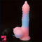 8.46in Silicone Spiked Luminous Water Spray Special Fantasy Dildo