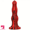 9.05in Silicone Soft Red Black Big Knot Dildo For Prostate Stimulation