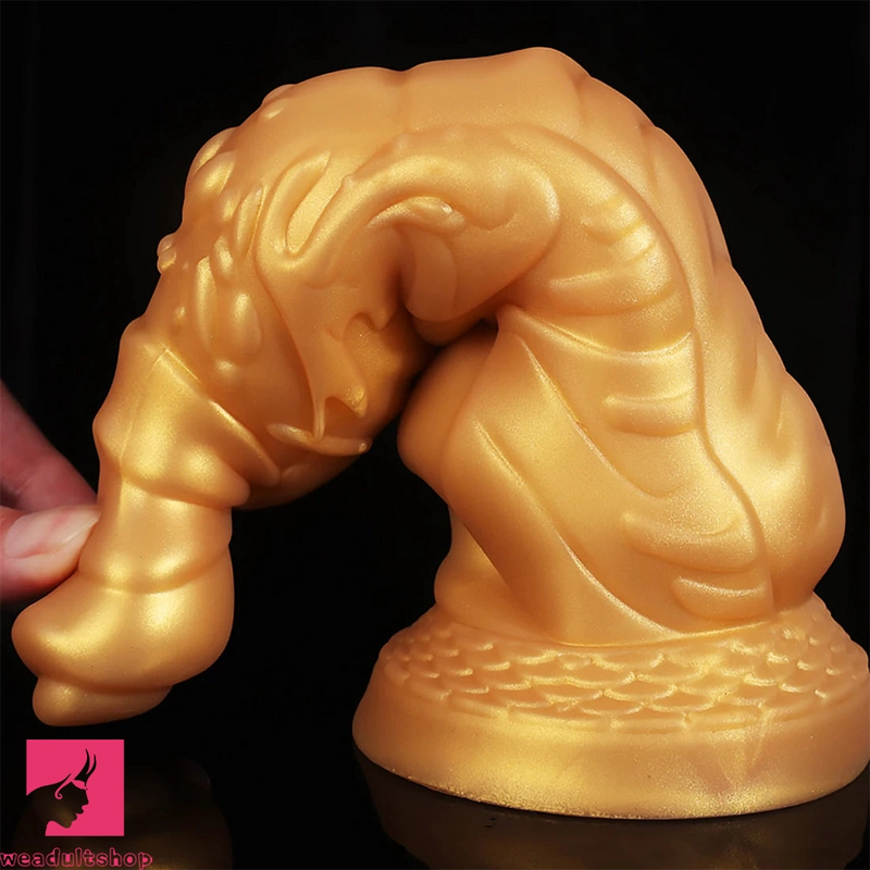 7.75in Monster Golden Dragon Fantasy Dildo For Women Sex Toy