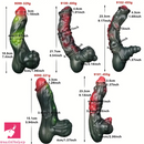 5.94in 7.4in 8.54in 9.13in 9.17in Fantasy Silicone Monster Cock Dildo