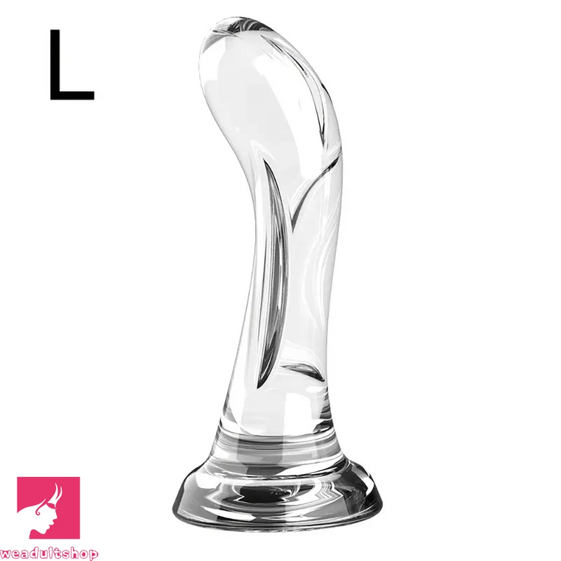 4.92in 5.7in 6.49in Soft Clear Curved Small Anal Plug Prostate Dildo