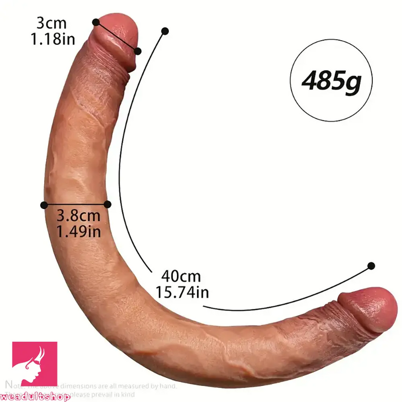 15.74in Soft Silicone Double-Headed Huge Long Anal Dildo For Vagina