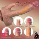 9in Real Thrusting Intense Vibrating Heating Auto Silicone Dildo