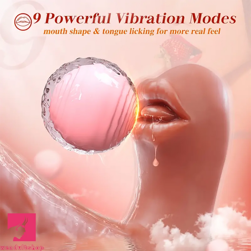 5.91in Expanding Vibrating Thick Realistic Dildo With Tongue Lick