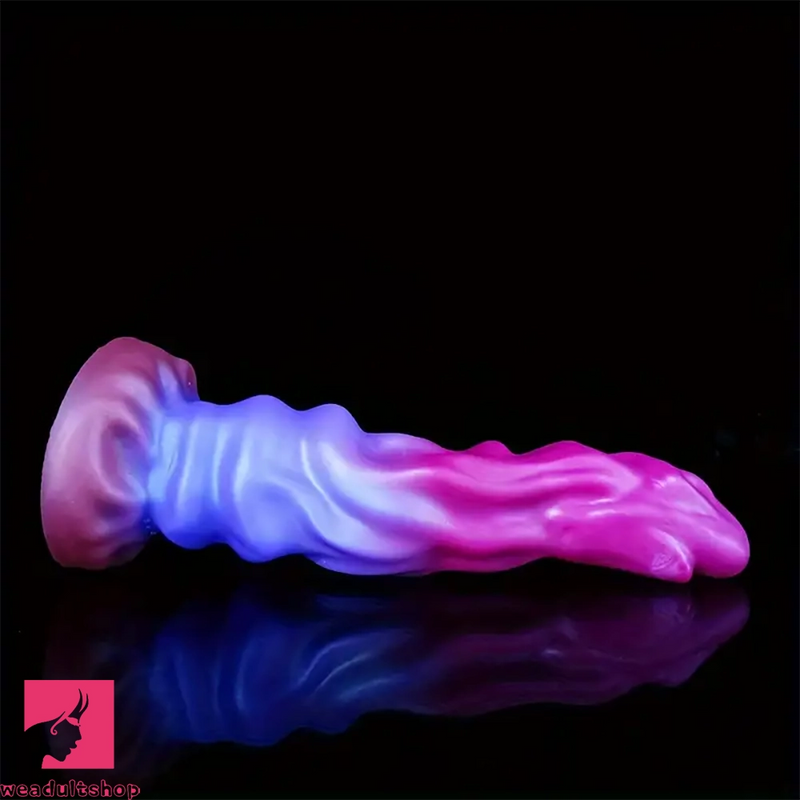 9.21in Colorful Soft Shaped Liquid Silicone Monster Odd Cock Dildo