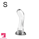 4.92in 5.7in 6.49in Soft Clear Curved Small Anal Plug Prostate Dildo