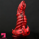 9.05in Silicone Soft Red Black Big Monster Dildo For Prostate Orgasm