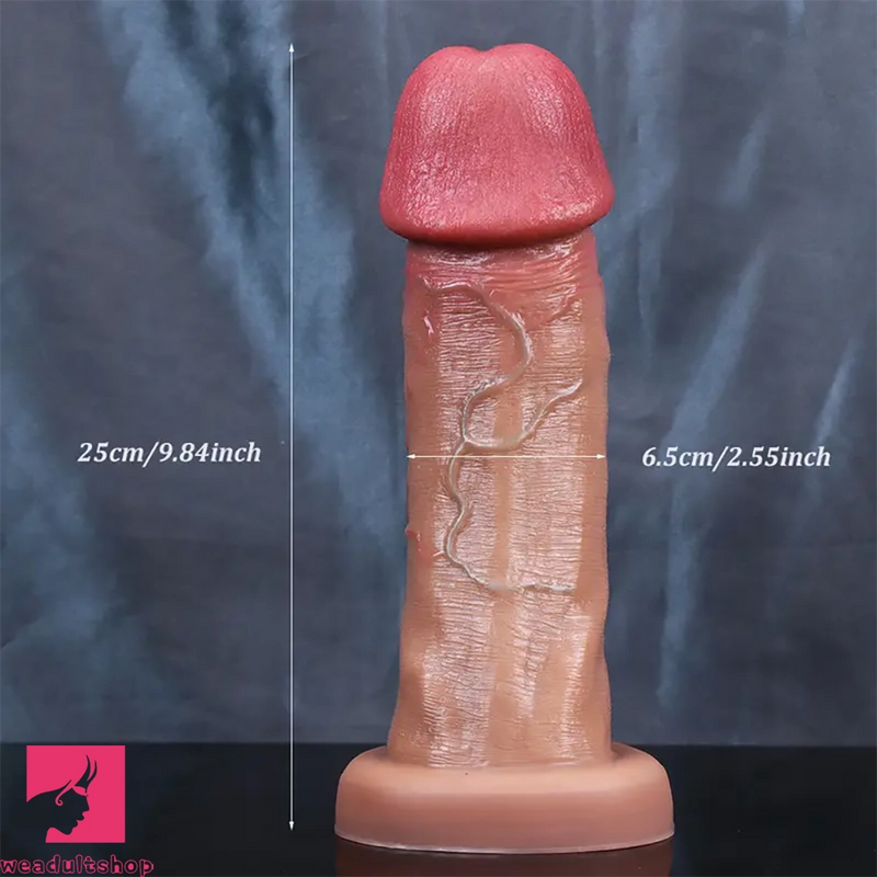 9.84in Realistic Huge Dildo Soft Silicone Sex Toy For Couples Love