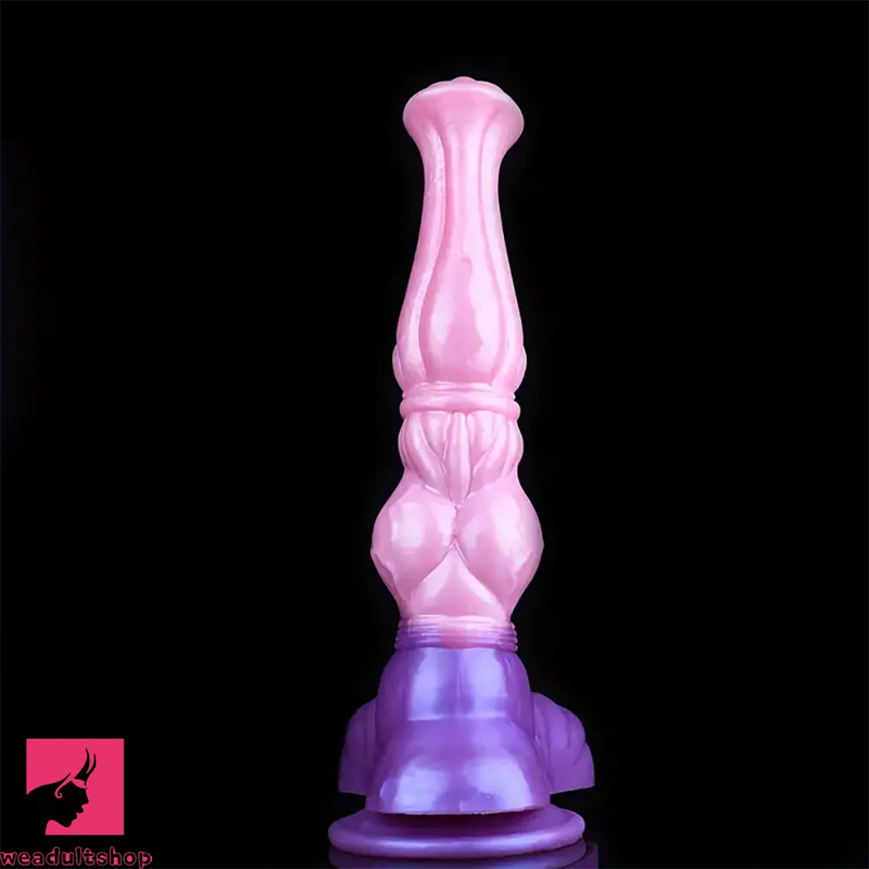 11.02in Horse Cock Big Knot Silicone Soft Dildo Massager Flirting Play