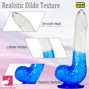 8.27in Soft Silicone Fantasy Gradient Jelly Dildo Masturbator Adult Toy