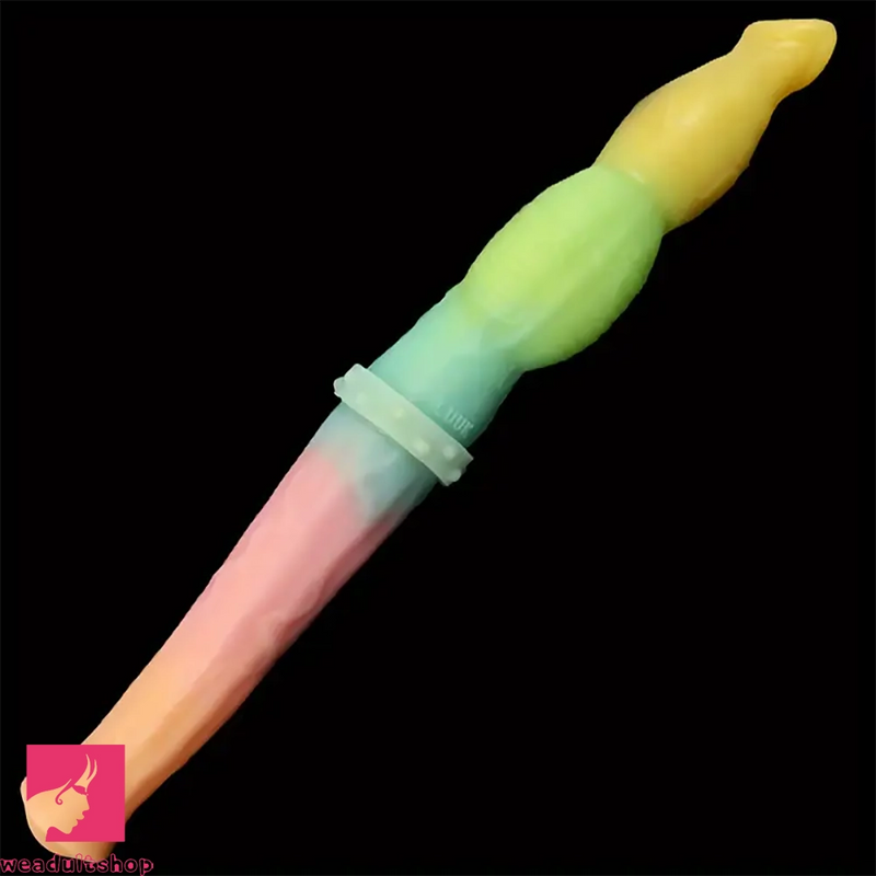 16.54in Double Sided Huge Long Soft Dog Horse Cock Female Dildo