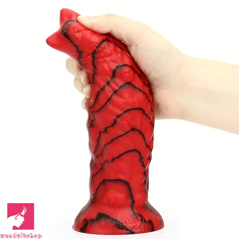 8.66in Monster Cat Ears Silicone Animal Big Soft Cock Fantasy Dildo